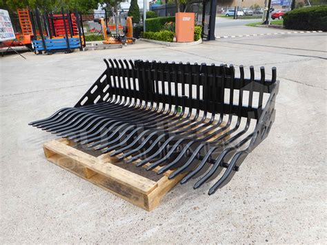 skid steer rock bucket attachment